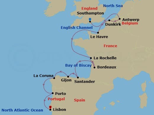 Cruise Itinerary Map