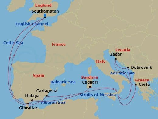 Cruise Itinerary Map