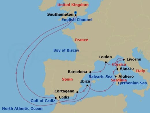 Cruise Itinerary Map