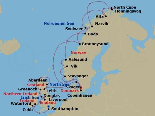 Cruise Itinerary Map