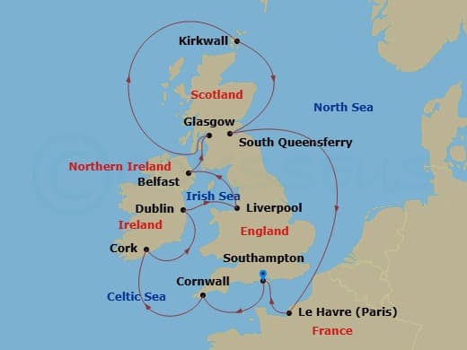 Cruise Itinerary Map