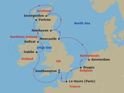 Cruise Itinerary Map
