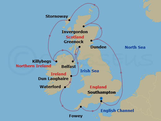 Cruise Itinerary Map