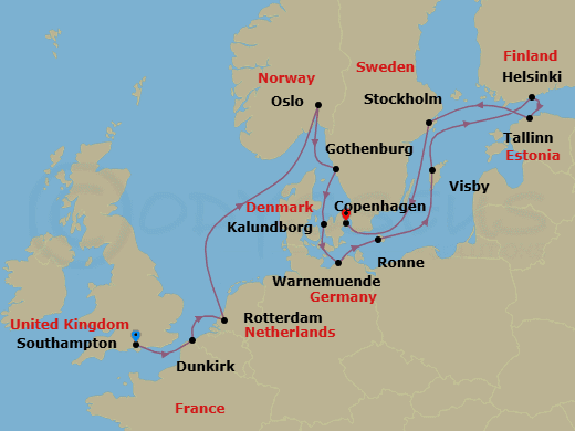 Cruise Itinerary Map
