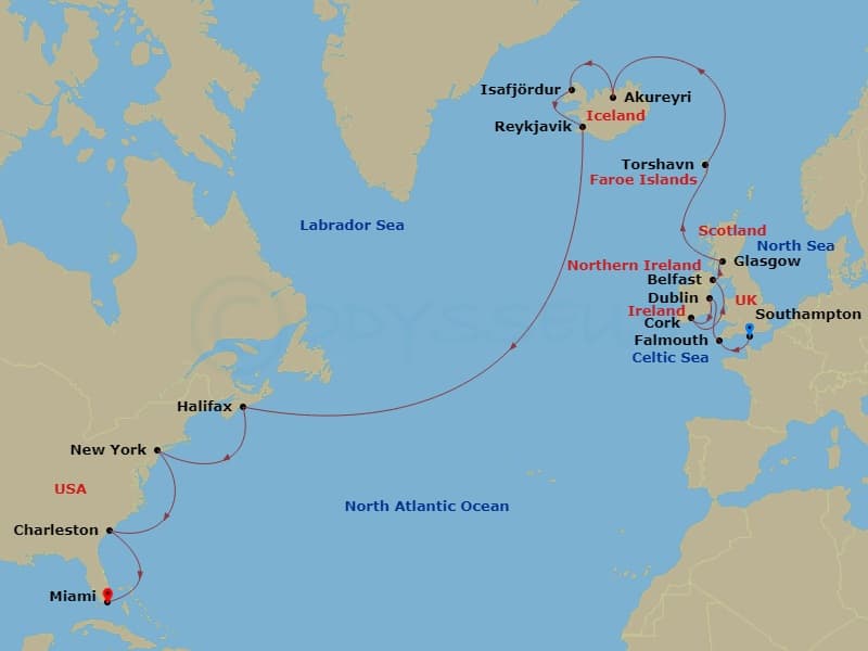 Cruise Itinerary Map