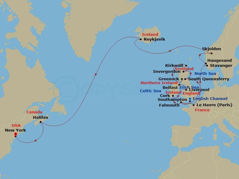 Cruise Itinerary Map