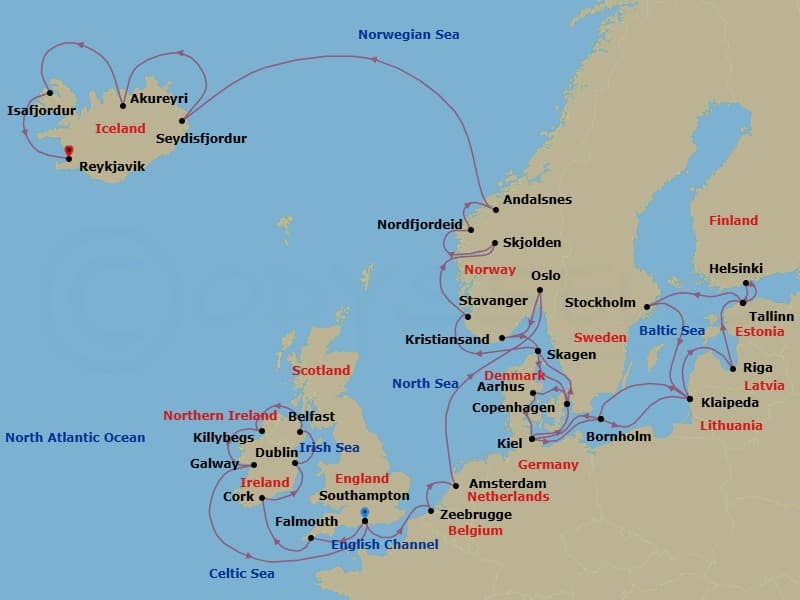 Cruise Itinerary Map