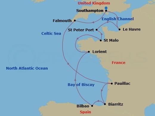 Cruise Itinerary Map
