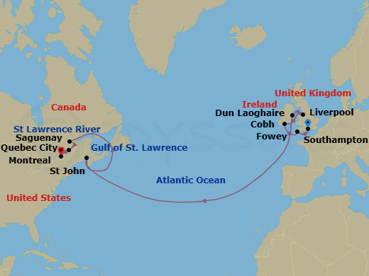 Cruise Itinerary Map