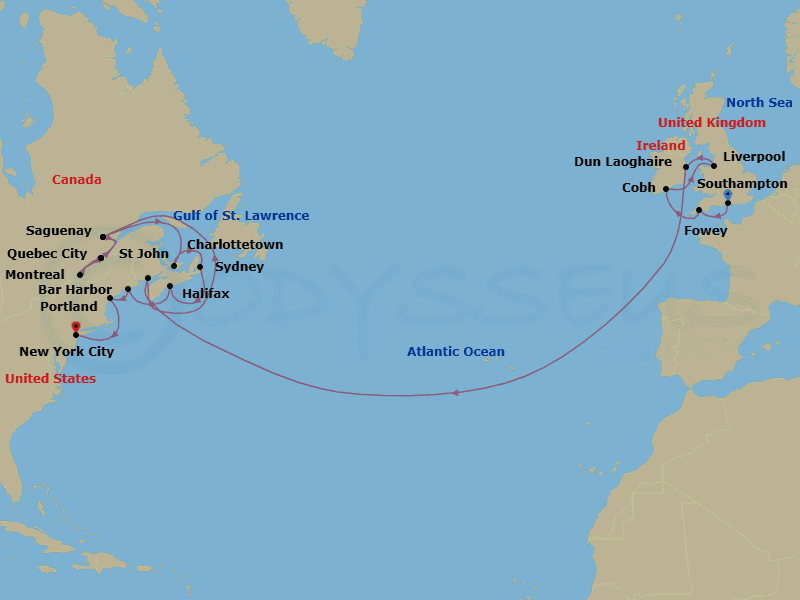 Cruise Itinerary Map