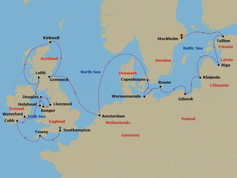 Cruise Itinerary Map