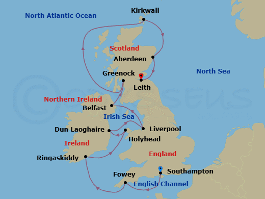 Cruise Itinerary Map