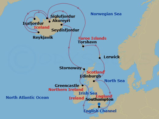 Cruise Itinerary Map