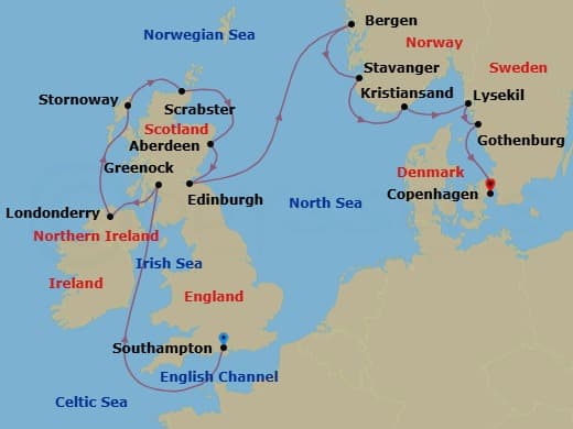 Cruise Itinerary Map