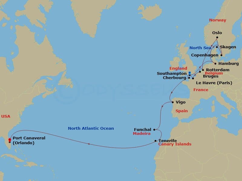 Cruise Itinerary Map