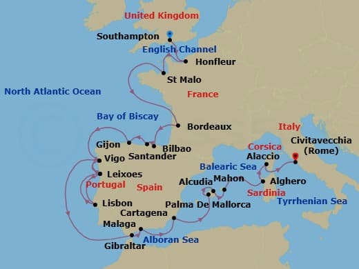 Cruise Itinerary Map