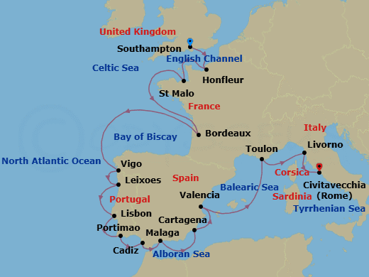 Cruise Itinerary Map