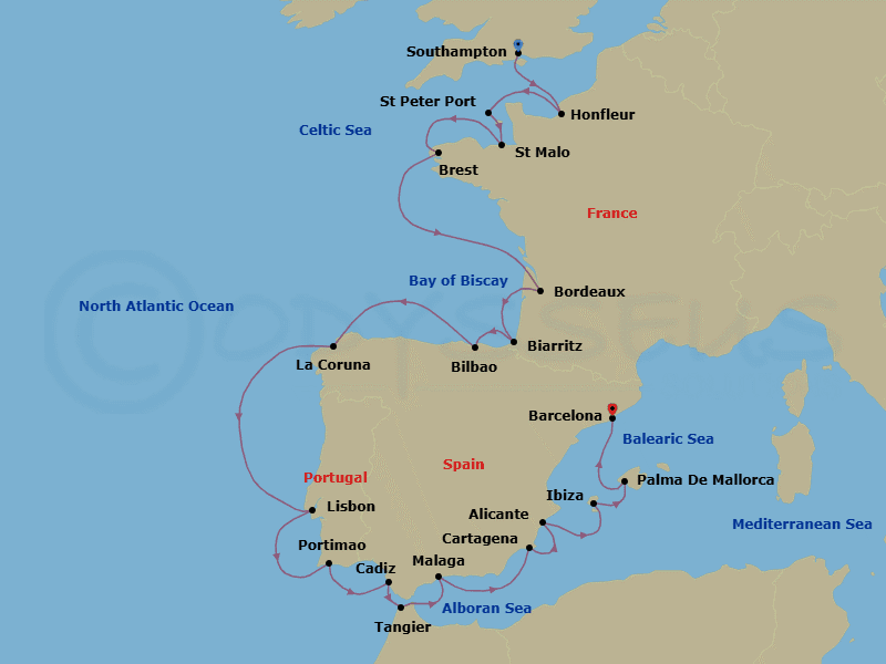 Cruise Itinerary Map
