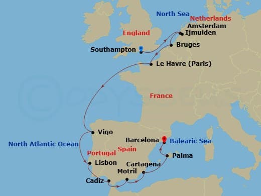 Cruise Itinerary Map