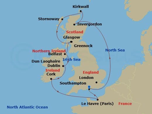 Cruise Itinerary Map