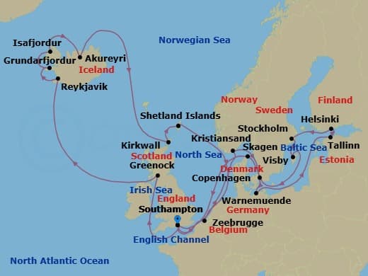 Cruise Itinerary Map