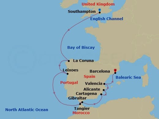 Cruise Itinerary Map