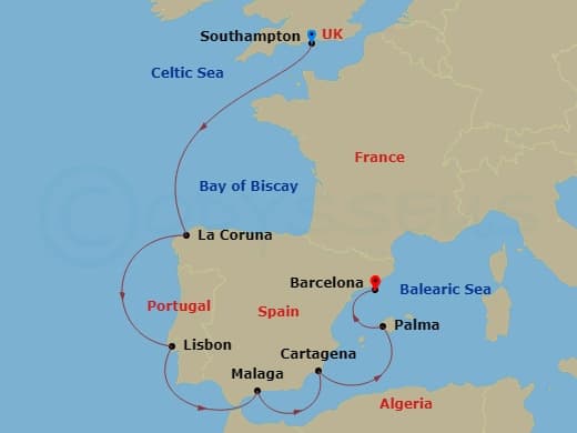 Cruise Itinerary Map