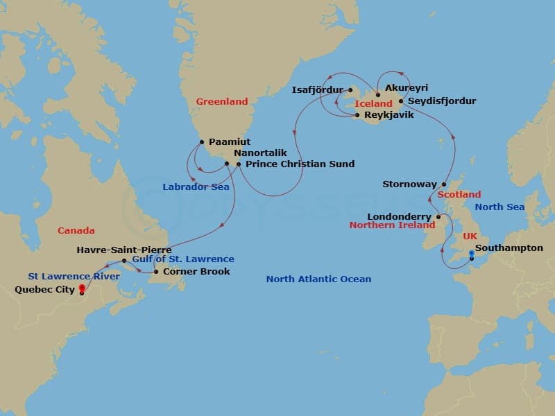 Cruise Itinerary Map