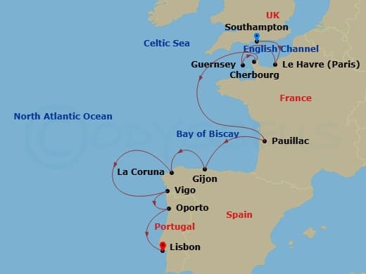 Cruise Itinerary Map