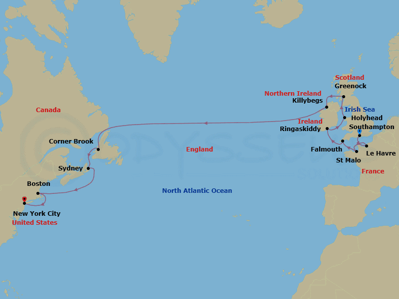 Cruise Itinerary Map