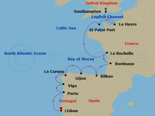 Cruise Itinerary Map