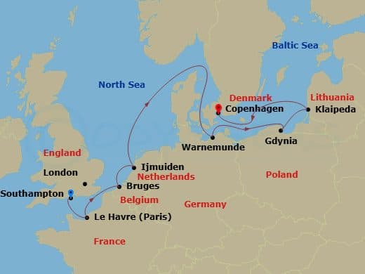 Cruise Itinerary Map