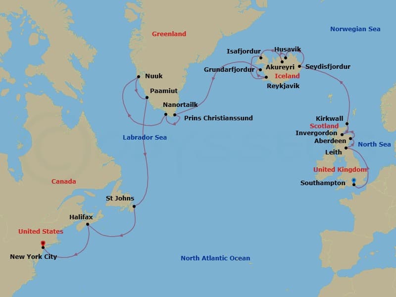 Cruise Itinerary Map