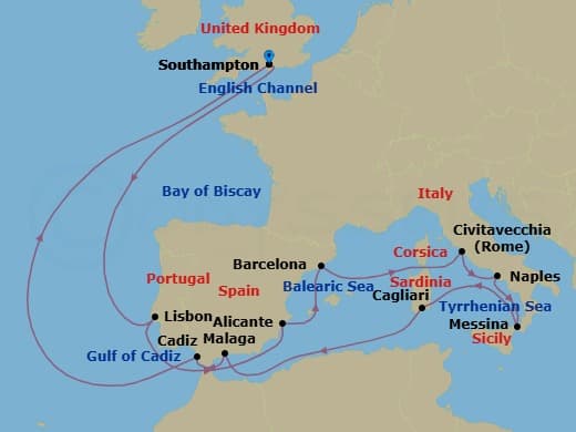 Cruise Itinerary Map