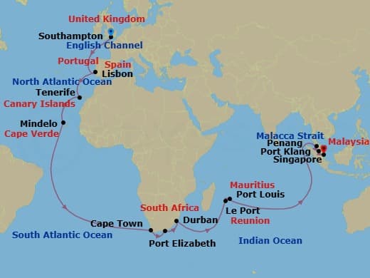 Cruise Itinerary Map