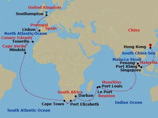 Cruise Itinerary Map