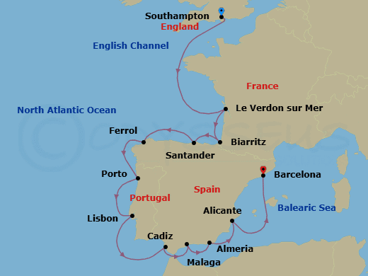 Cruise Itinerary Map