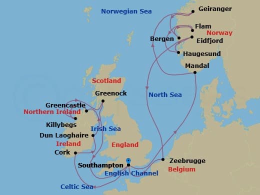Cruise Itinerary Map