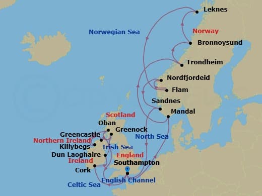 Cruise Itinerary Map