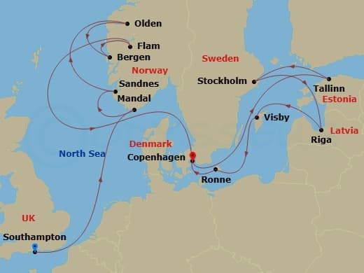 Cruise Itinerary Map