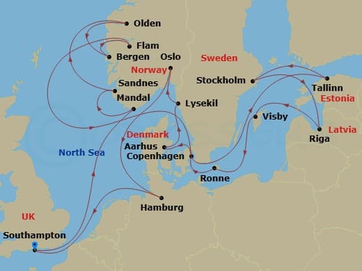 Cruise Itinerary Map