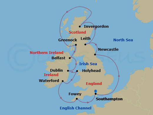 Cruise Itinerary Map