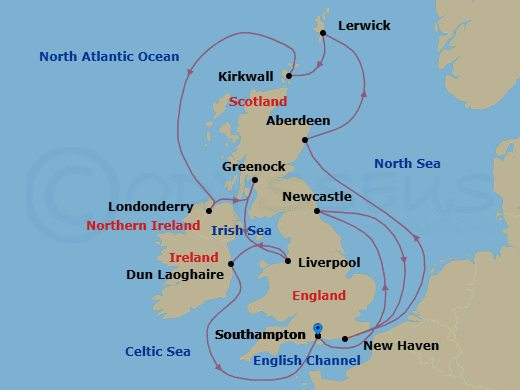 Cruise Itinerary Map