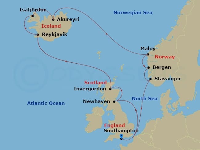 Cruise Itinerary Map