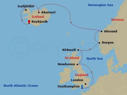 Cruise Itinerary Map