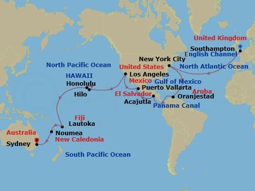 Cruise Itinerary Map