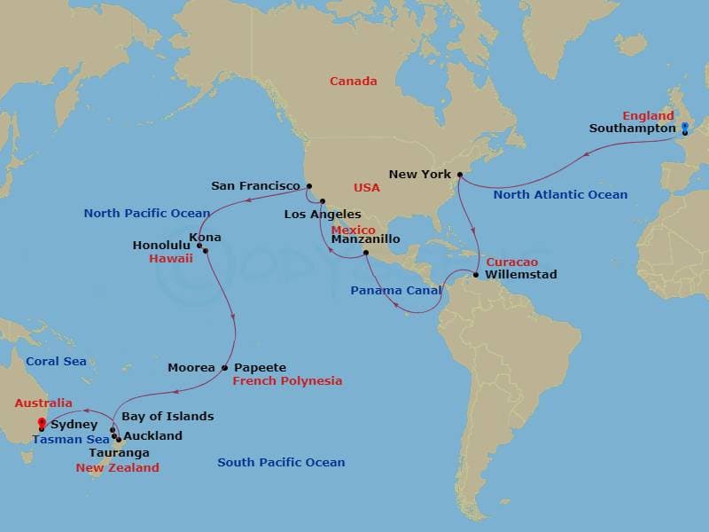 Cruise Itinerary Map