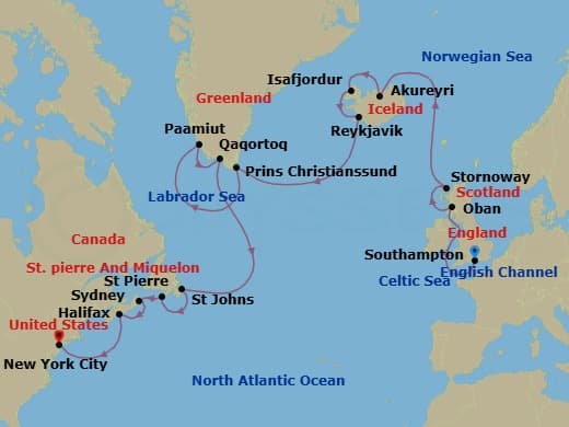 Cruise Itinerary Map