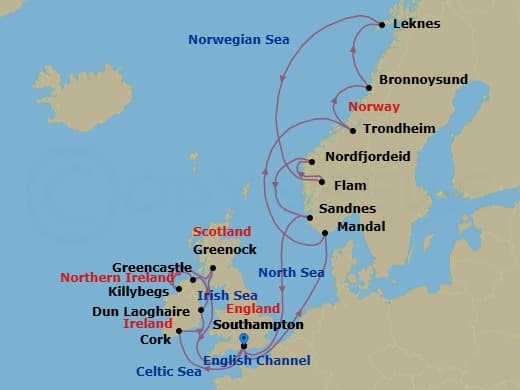 Cruise Itinerary Map