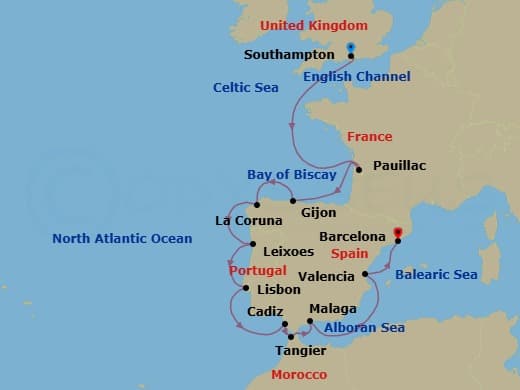 Cruise Itinerary Map